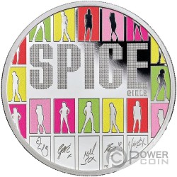 Spice Girls Legends of Music 1 Oz Silver Coin 2 Pounds