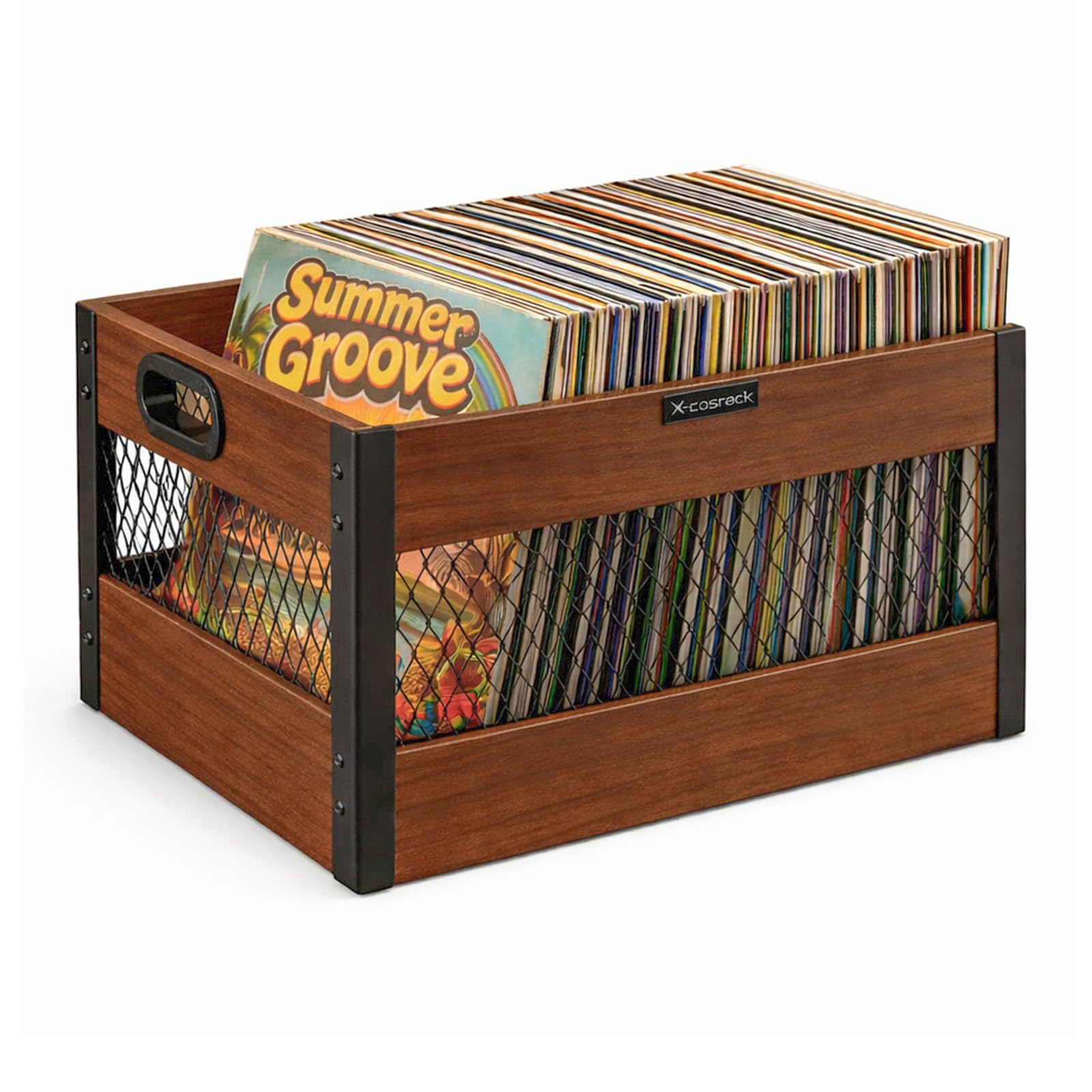 Song-Themed Vinyl Record Storage Crate